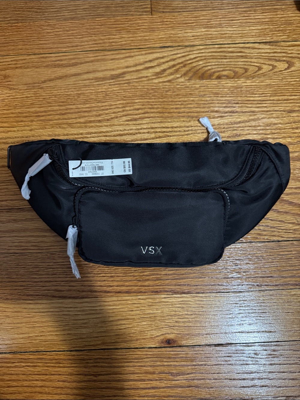 VSX Black Belt Bag with Front Pocket
